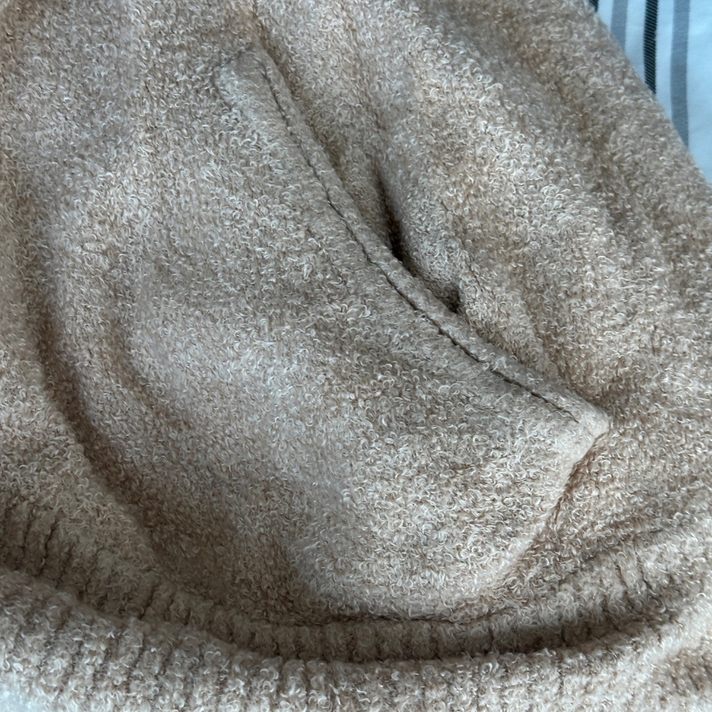 Barefoot Dreams Cozy Chic Lite Circle Cardi Cardigan XS/Small Tan Sable Soft - Picture 5 of 7
